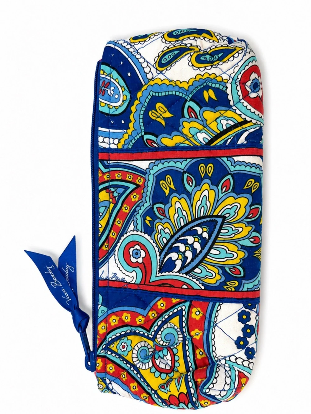 Vera Bradley Blue Multi Paisley Quilted Zip Pouch